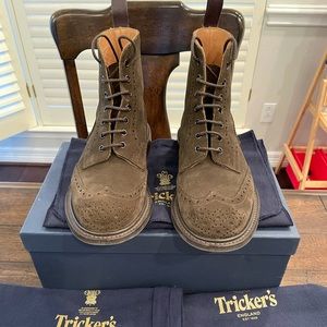 Trickers Stow Boots 9UK - Earth Oxford Reverse Suede